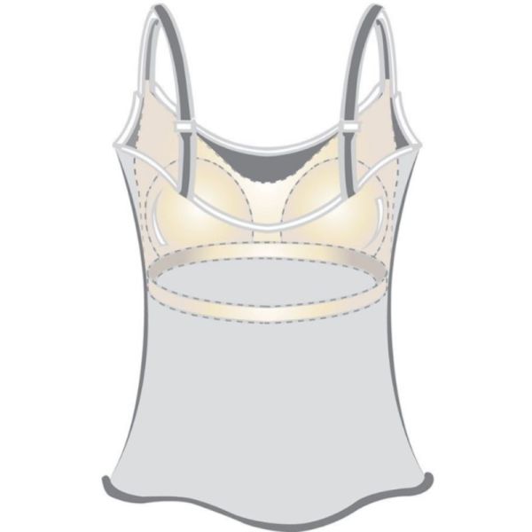 Amoena Valletta Top noir Taille 42 - Débardeur post-opératoire ultra-doux avec brassière intégrée