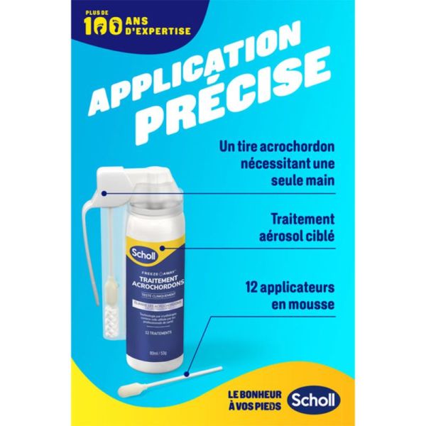 Scholl Traitement Acrochordons Freeze Away 1 kit – Élimination par cryothérapie