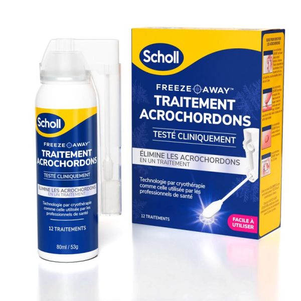 Scholl Traitement Acrochordons Freeze Away 1 kit – Élimination par cryothérapie