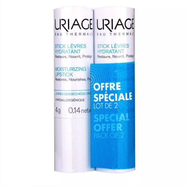 Uriage Stick Lèvres Hydratant Lot de 2 x 4 g