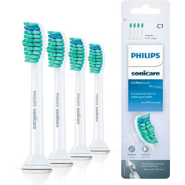 Philips Lot de 4 Brossettes - Pour Brosse à Dents Électriques Sonicare Proresults - 4 brossettes