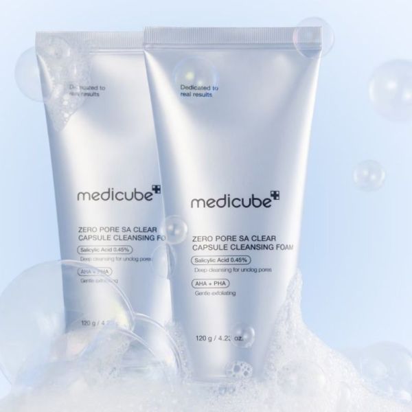 Medicube Zero Pore SA Clear Capsule Cleansing Foam 120 g - Nettoyage pores et exfoliation douce