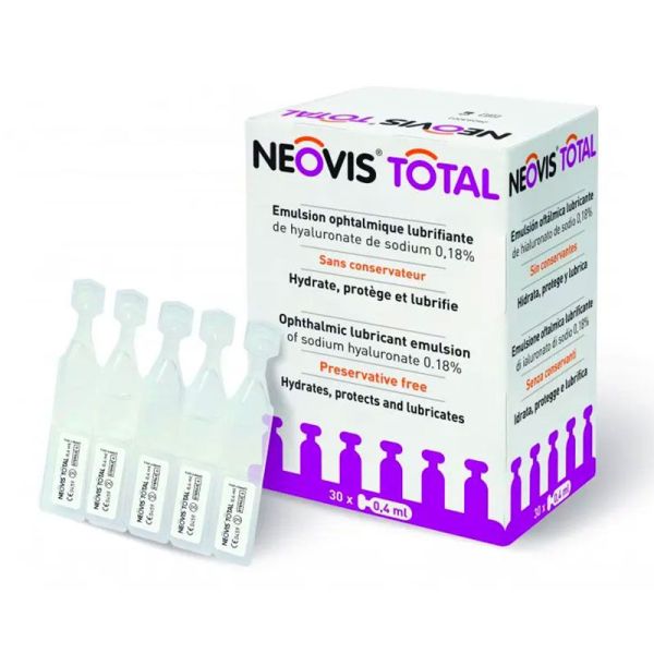 Horus Neovis Total Emulsion Ophtalmique Lubrifiante - Hydrate, Protège et Lubrifie - 30x0.4ml