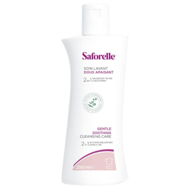 Saforelle Soin Lavant Doux Apaisant 250 ml - Gel lavant intime doux pour peaux sensibles