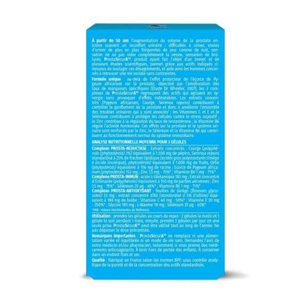 PhytoResearch ProstaSecurA 180 gélules - Préserve le confort urinaire masculin et le bon fonctionnement de la prostate