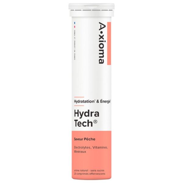 Aragan A xioma Hydra Tech Hydratation & Énergie - 20 Comprimés Effervescents - Saveur : Pêche