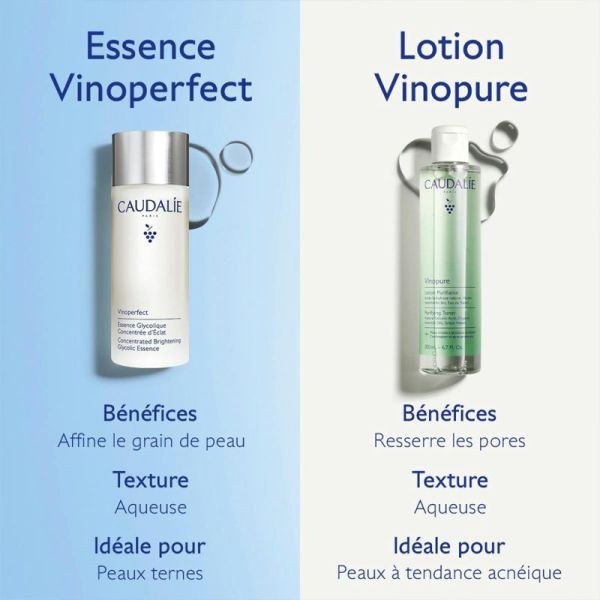 Caudalie Vinoperfect Essence Glycolique Concentrée d'Éclat 100ml – Éclat et anti-taches