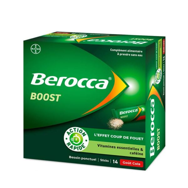 Berocca Boost - 14 Sticks - Énergie Mentale et Physique Sans Eau