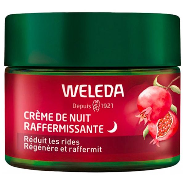 Weleda Crème de Nuit Raffermissante Grenade Maca - 40 ml - Soin régénérant et nourrissant
