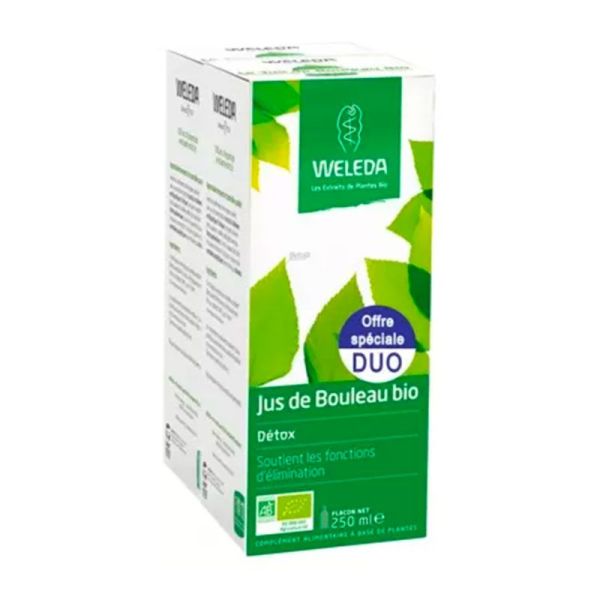 Weleda Jus de Bouleau Bio - Detox Aide à Éliminer - Lot de 2 x 250 ml