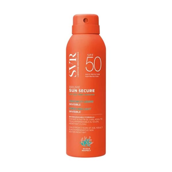 SVR Sun Secure Brume SPF50+ 200ml – très haute protection solaire invisible et rafraîchissante