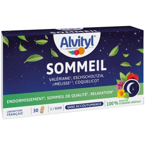 Alvityl Sommeil - 30 Comprimés - Endormissement, sommeil de qualité, relaxation