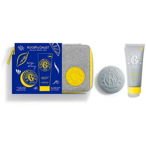 Roger & Gallet Cologne Twist Coffret - Pain de Rasage 100g + Gel Après Rasage 75 ml + Trousse OFFERTE