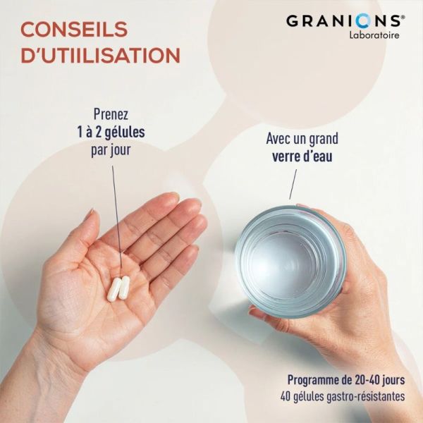 Granions Probiotiques 40 Milliards Immunité & Vitalité 40 gélules – Énergie