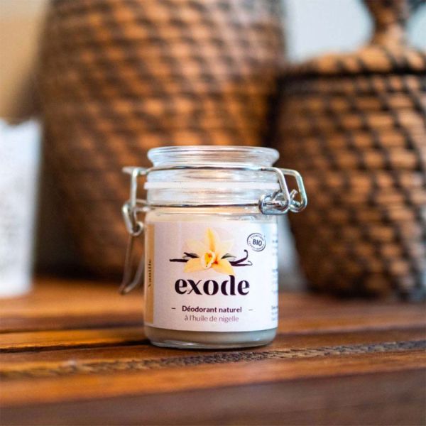 Exode Déodorant Baume Bio à l'Huile de Nigelle 50g Vanille – Efficacité 48h