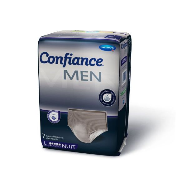 Confiance Men Sous-Vêtements Absorbants Taille L 6G Nuit - 7 unités 