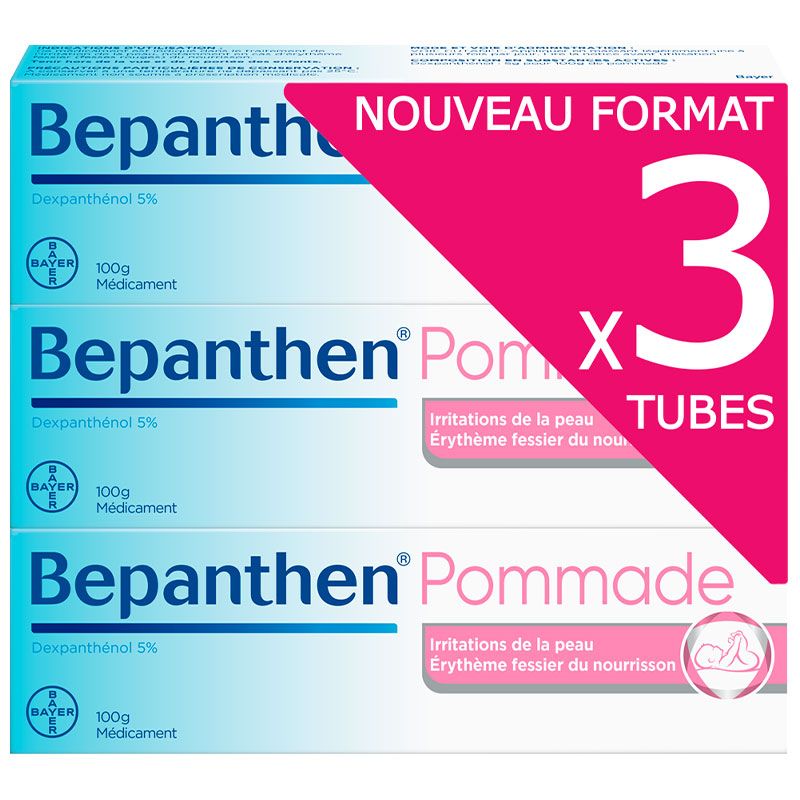 Pommade Bepanthen 5 Irritation De La Peau Bayer 3 X 100g pommade-bepanthen-5-irritation-de-la-peau-bayer-3-x-100g